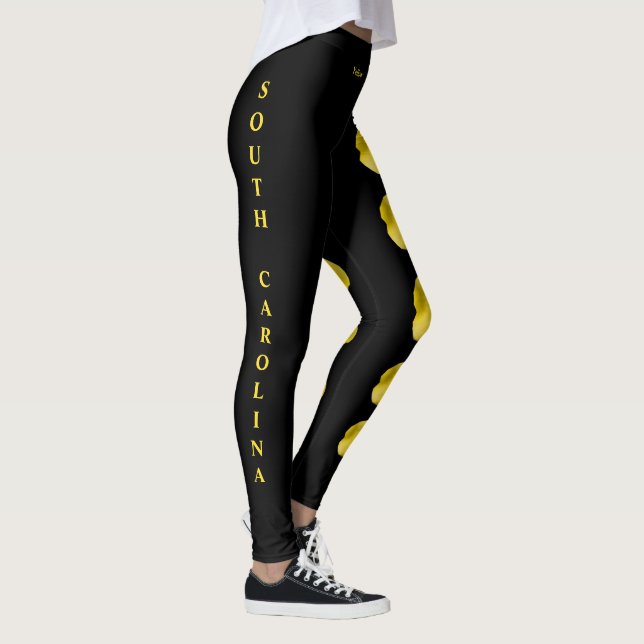 South Carolina Gult Jessamine Flower Leggings (Höger)