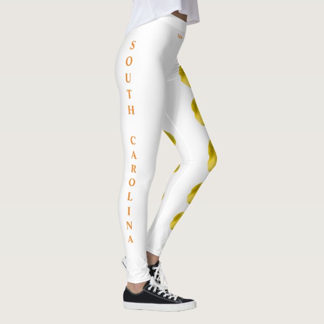 South Carolina Gult Jessamine Flower Leggings (Höger)