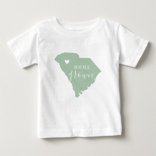 South Carolina Home Grown | Redigerbart Färg-tills T Shirt (Framsida)