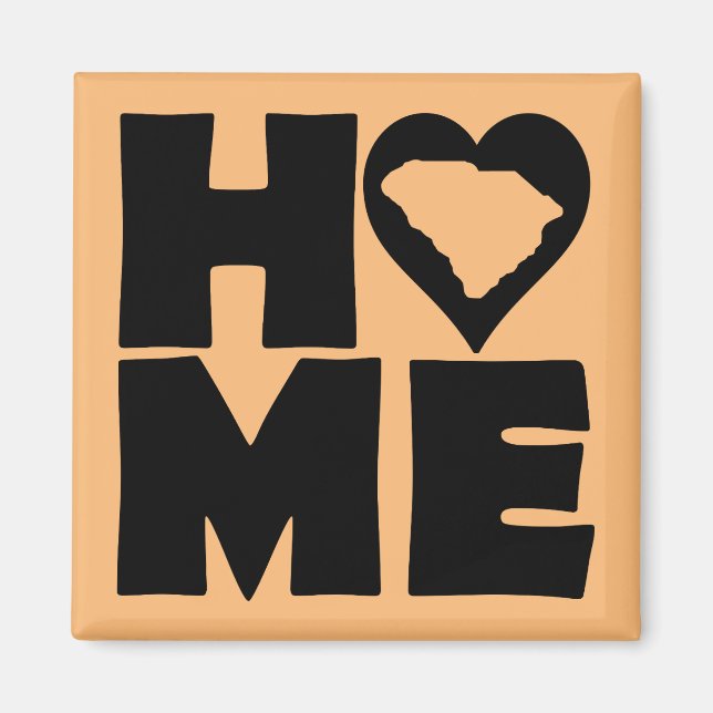 South Carolina Home Heart State Fridge Magnet (Framsidan)