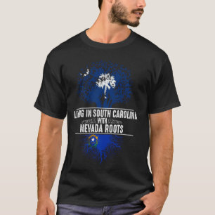South Carolina Home Nevada Roots State Träd Flagga T Shirt