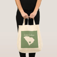 South Carolina Home State Karta Kärlek Heart Shape