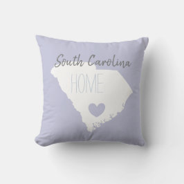 South Carolina Home State karta kärlek Kudde