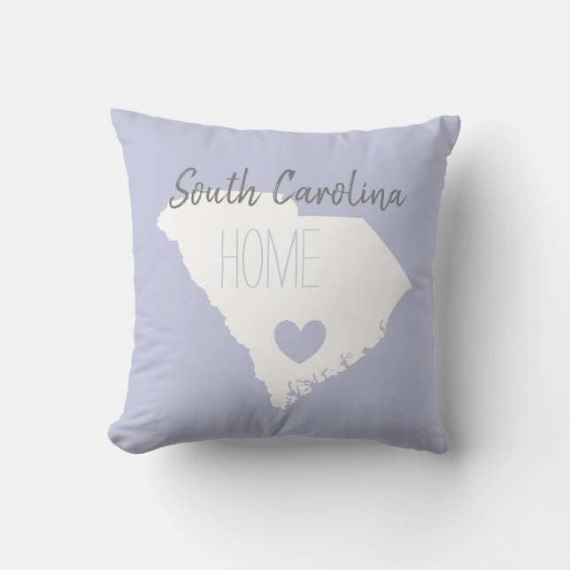 South Carolina Home State karta kärlek Kudde (Framsida)