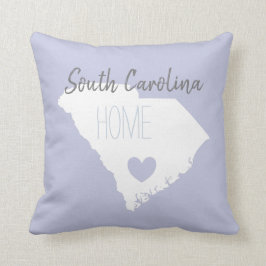 South Carolina Home State karta kärlek Kudde
