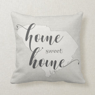 South Carolina - Home Sweet Home Burlap-look Kudde