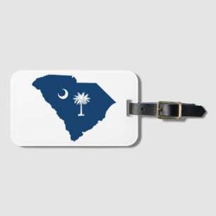 South Carolina i blått och vitt Bagagebricka