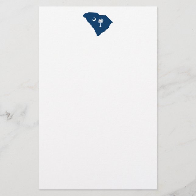 South Carolina i blått och vitt Brevpapper (Framsida)