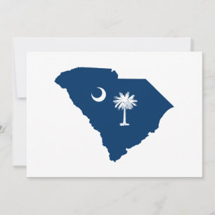 South Carolina i blått och vitt Inbjudningar