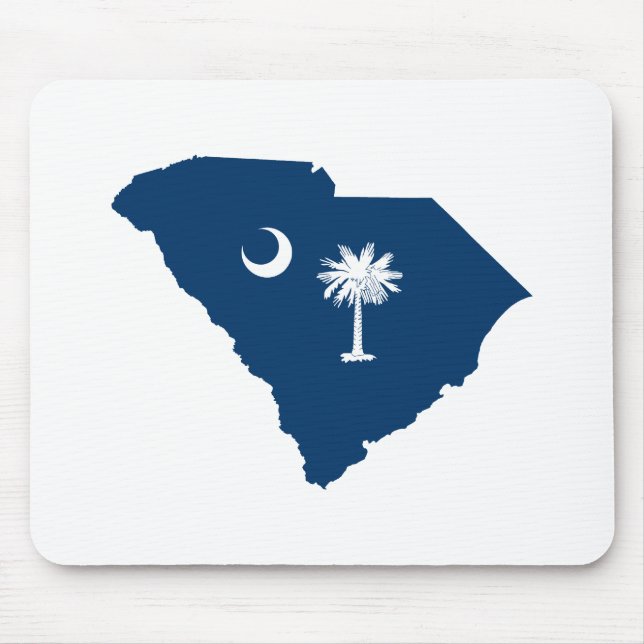 South Carolina i blått och vitt Musmatta (Framsidan)