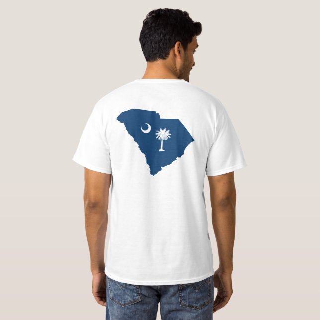 South Carolina i blått och vitt T Shirt (Hel baksida)