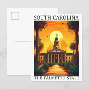 South Carolina i Palmetto-staten USA Travel Ställe Vykort