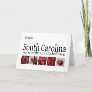 South Carolina-julkort med prydnadsföremål Helgkort