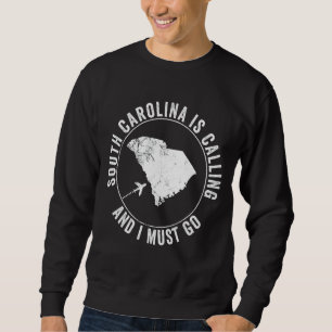 South Carolina kallar Amerika Helgdag Lång Ärmad Tröja