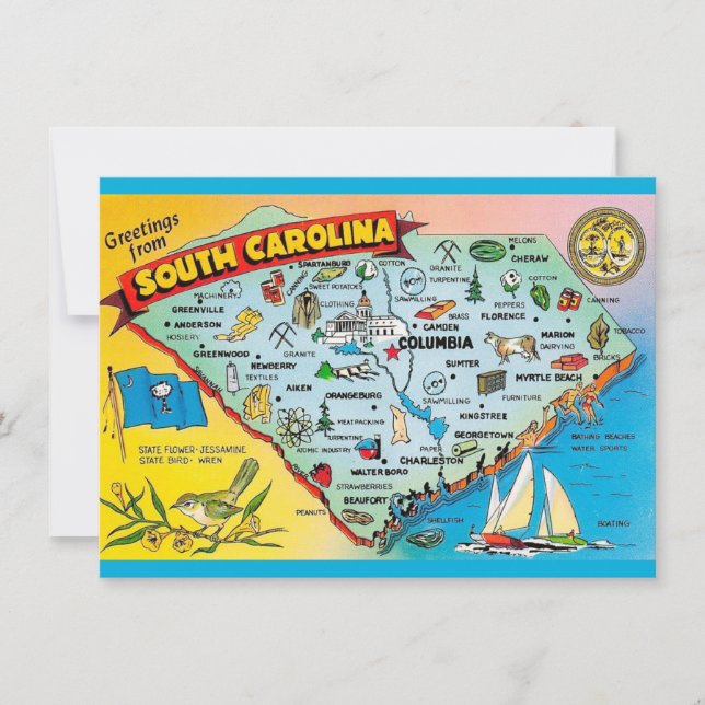 South Carolina Karta Flytta Announcement (Framsida)