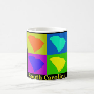 South Carolina karta Kaffemugg