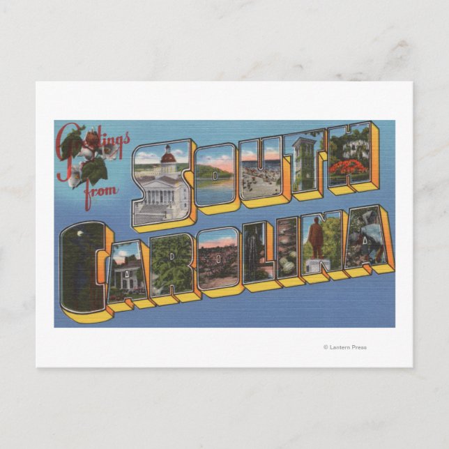 South Carolina - Large Brev Scenes Vykort (Framsida)