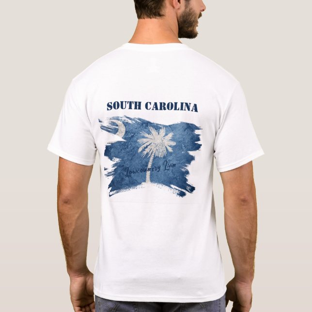 South Carolina Lowcountry Livin Gender Neutral T Shirt (Baksida)