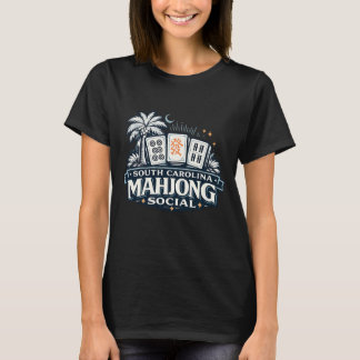 South Carolina Mahjong Social – Retro Palmetto Mah T Shirt