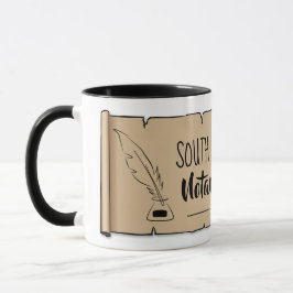 South Carolina Notary Public Rulla Feather Quill Mugg