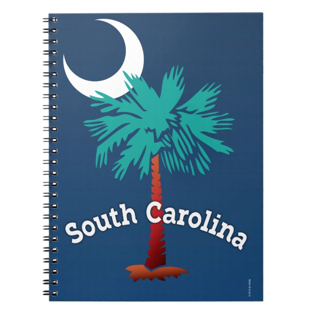 South Carolina Palmetto Anteckningsbok Med Spiral (Framsidan)