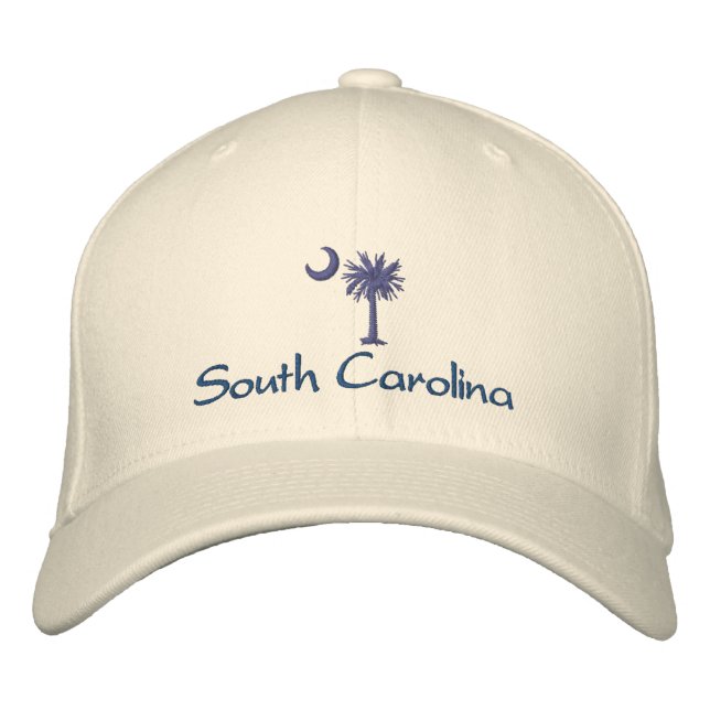 South Carolina Palmetto Embroized Hat Broderad Keps (Framsida)