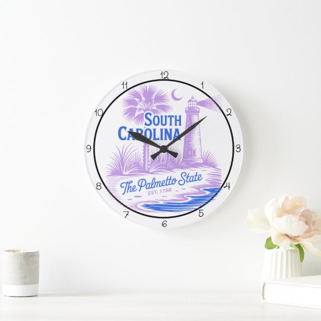 South Carolina Palmetto State Fyren Stor Klocka (Hem)