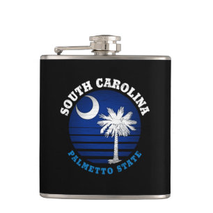 SOUTH CAROLINA PALMETTO STATLIG FLAGGA HIP FLASK FICKPLUNTA