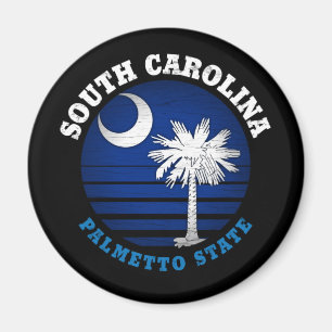 SOUTH CAROLINA PALMETTO STATLIG FLAGGA MAGNET