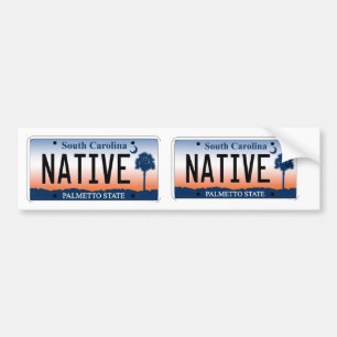South Carolina Palmetto Sunrise Native Plate Bildekal