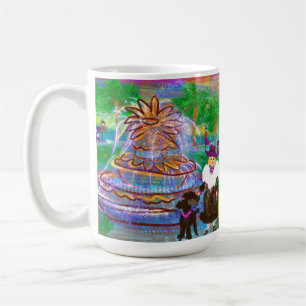 South Carolina Pineapple Fontän med Pudel. Kaffemugg