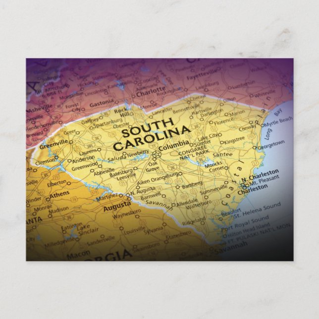 South Carolina Postcard Vykort (Framsida)