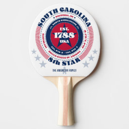 South Carolina Pride Circular Typography Monogram Pingisracket