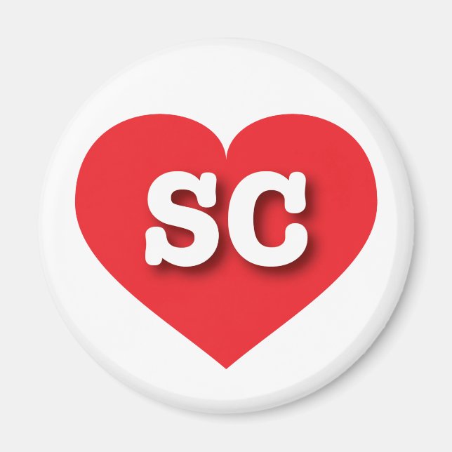 South Carolina Red Heart - I kärlek SC Magnet (Framsidan)