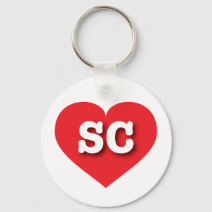 South Carolina Red Heart - I kärlek SC Nyckelring