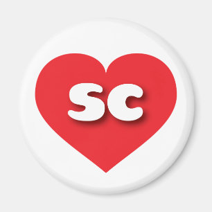 South Carolina Red Hjärt - I kärlek sc Magnet