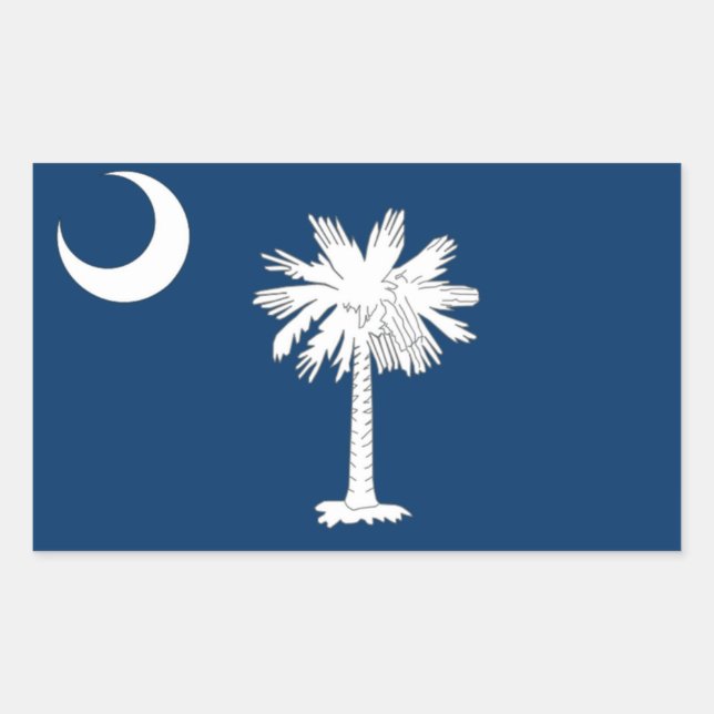 South Carolina Rektangulärt Klistermärke (Framsida)