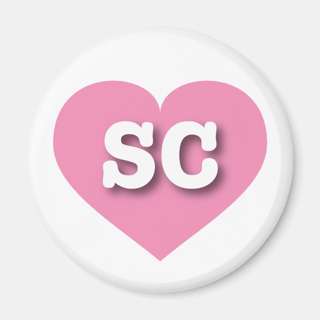 South Carolina Rosa Heart - I kärlek SC Magnet (Framsidan)