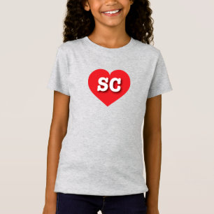 South Carolina Rosa Heart - I kärlek SC T Shirt