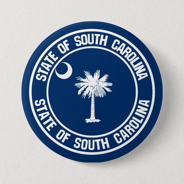 South Carolina Round Emblem Knapp (Framsida)