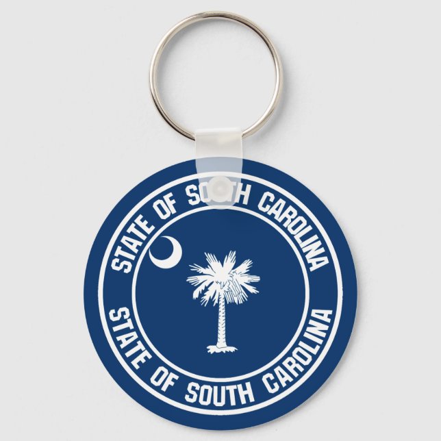 South Carolina Round Emblem Nyckelring (Framsida)
