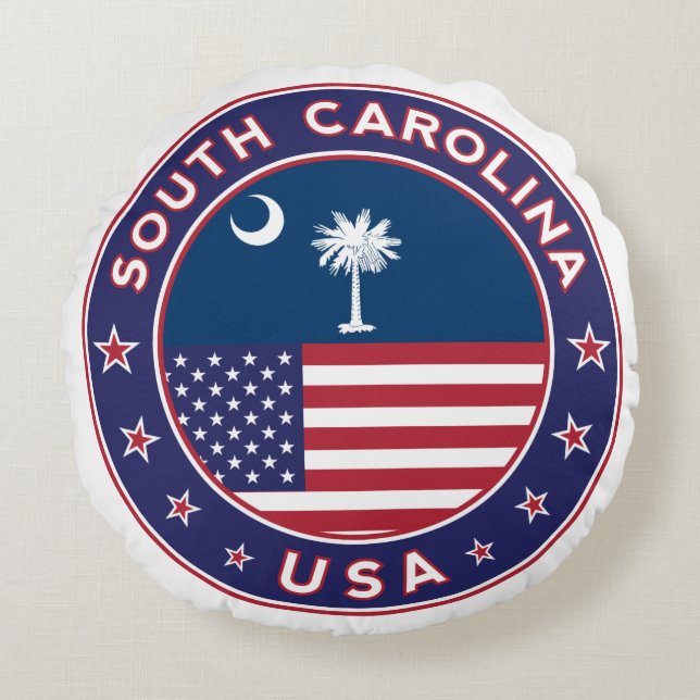 South Carolina Rund Kudde (Framsidan)