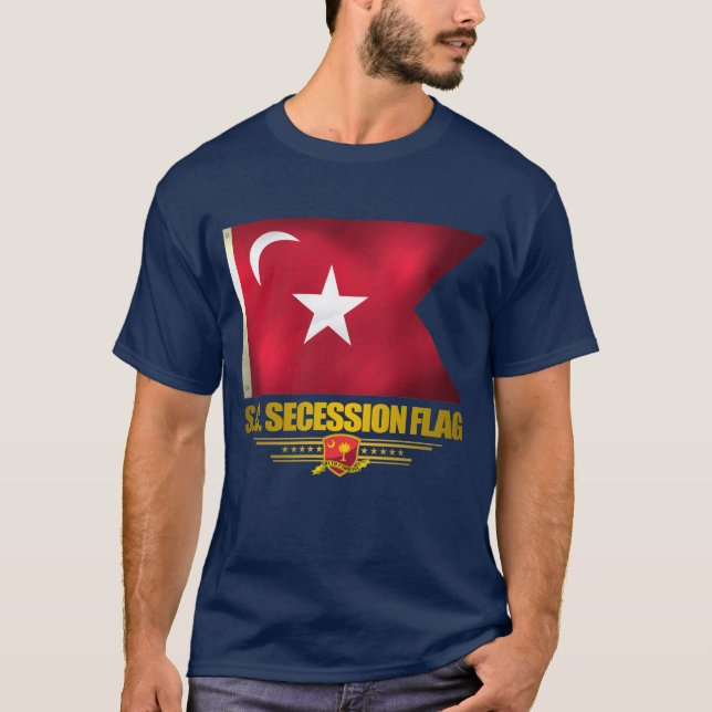 South Carolina Secession Flagga T Shirt (Framsida)