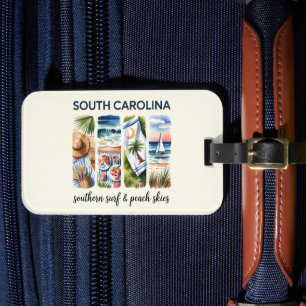 South Carolina - Södra Surfan & Peach Himmel Bagagebricka