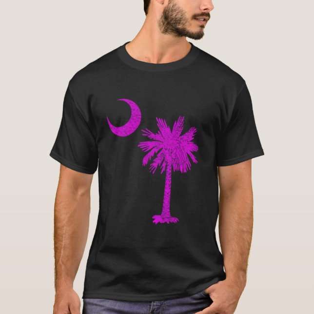 South Carolina State Flag Palmetto Tree Crescent M T Shirt (Framsida)