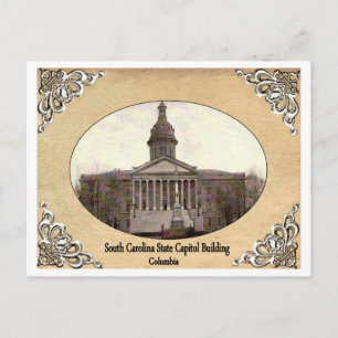South Carolina State Huvudstad Bygger tidigare vyk Vykort