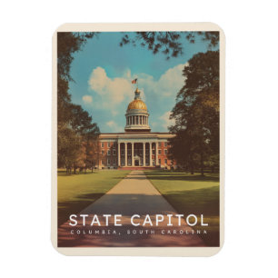 South Carolina State Huvudstad Columbia Magnet