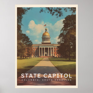 South Carolina State Huvudstad Columbia Poster