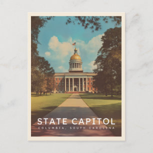 South Carolina State Huvudstad Columbia Vykort