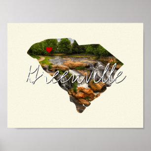 South Carolina State Photo infoga och City namn Poster